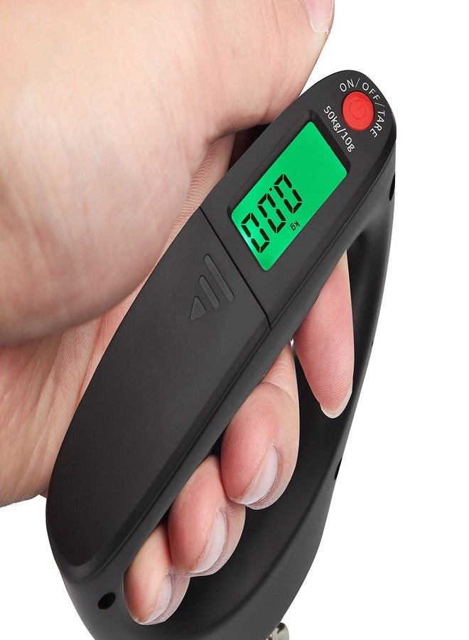 Mougerk 110lb 50kg Portable Digital Hanging Luggage Weight Scale Postal Scales, 2 AAA Batteries (Not Included) (Black) - Image 5